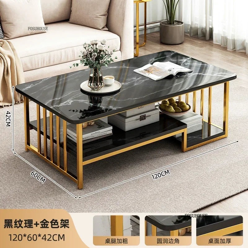 Italian Coffee Table Minimalist Square Nordic Tea  Table Living Room Furniture