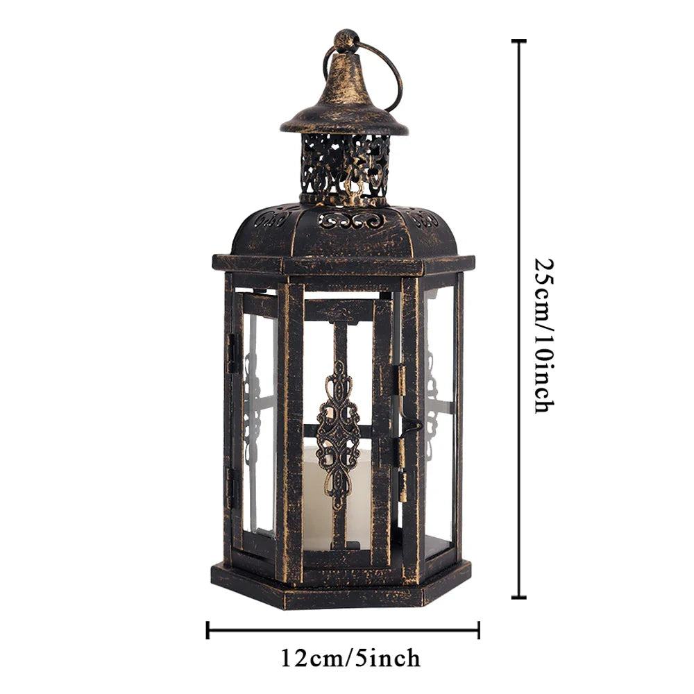 Vintage Nordic Candle Holder Lanterns Candles Aesthetic Hanging Lantern