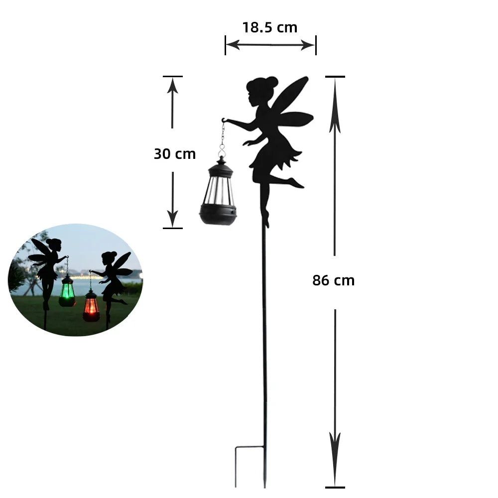 Solar Lights Outdoor Solar Watering Can Light  Waterproof Metal Hanging Lantern Fairy Garden Decor Outside