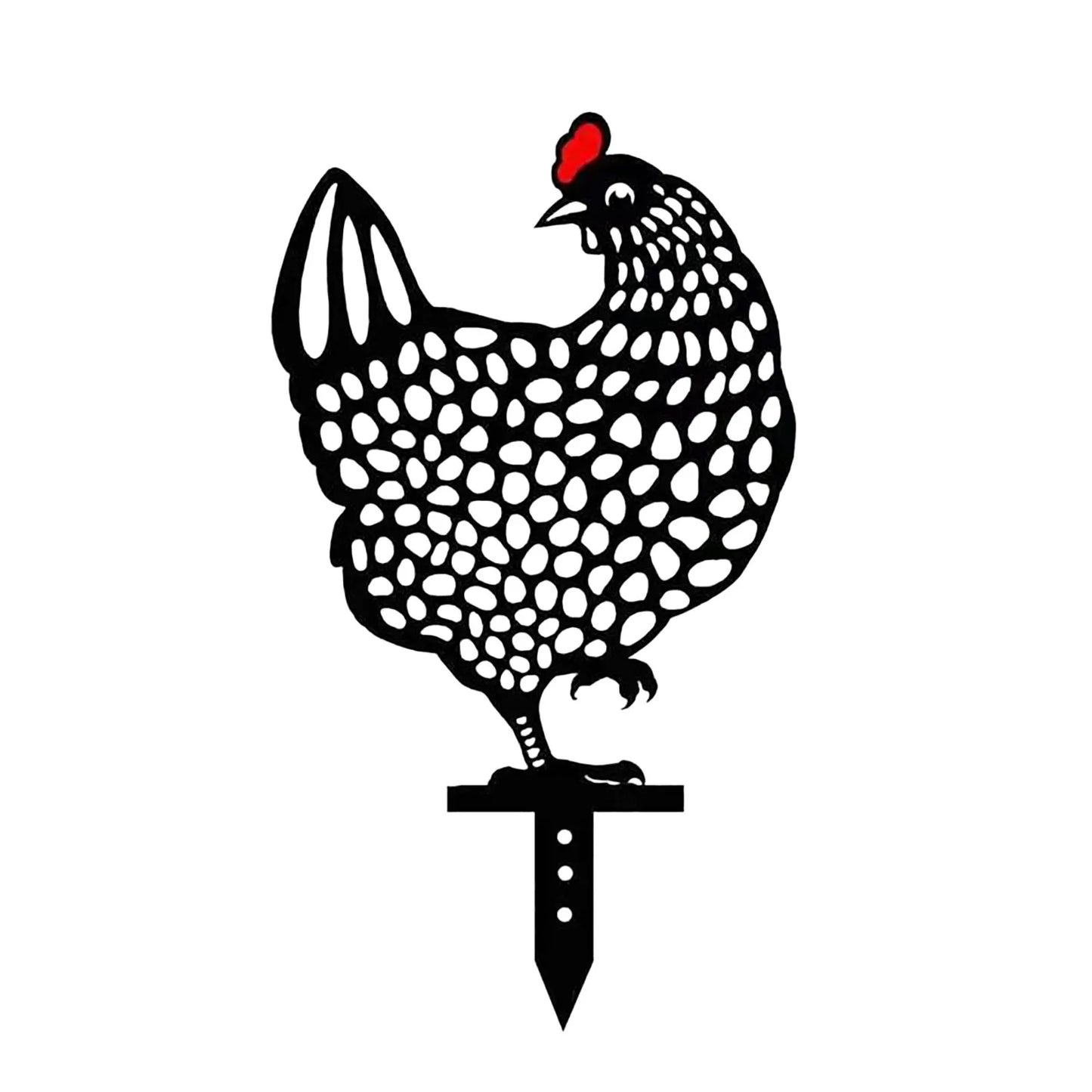 Acrylic Animal Garden Stakes Decorations Hen  For Outdoor Yard Lawn