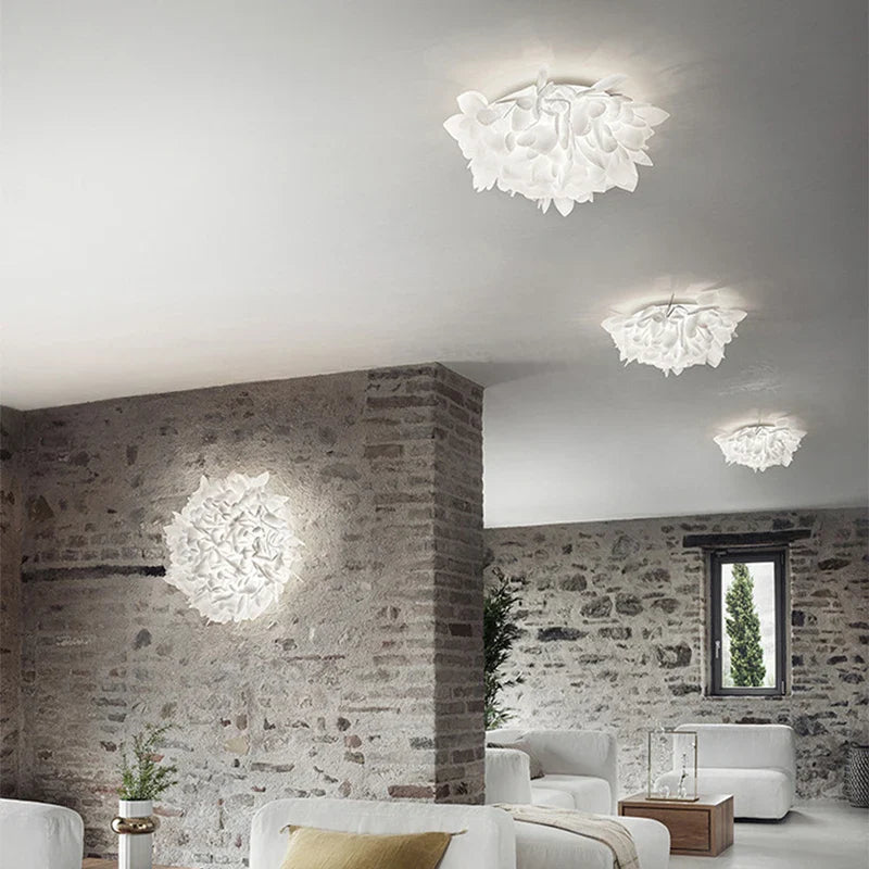 Exquisite Leaves Dimmable LED Ceiling Lights White Remote Control