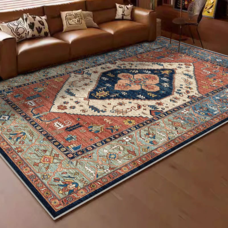 American Retro Style Carpets for Living Room Plush Carpet