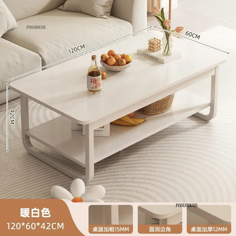 Italian Coffee Table Minimalist Square Nordic Tea  Table Living Room Furniture
