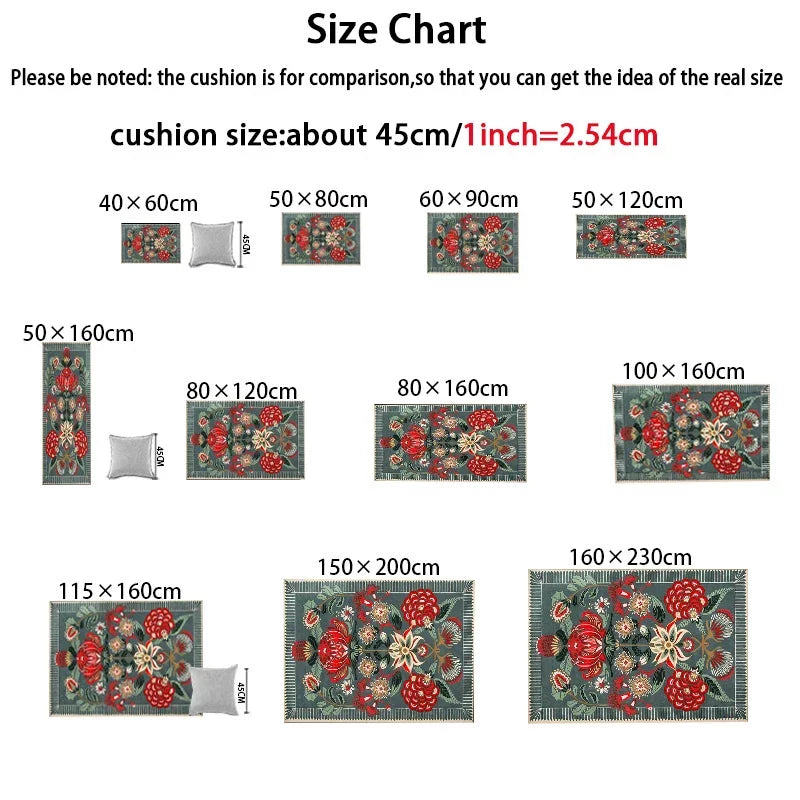 American Retro Style Carpets for Living Room Plush Carpet