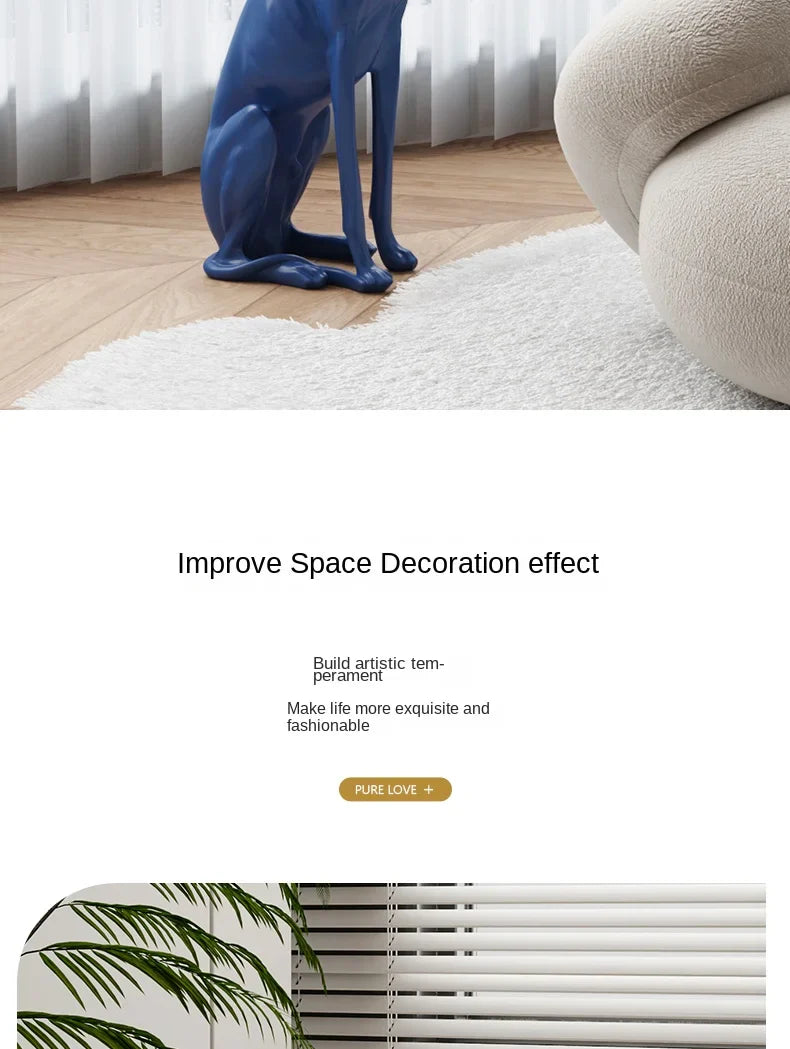 Dog Statue Sculpture, Coffee Table, Living Room Decoration,