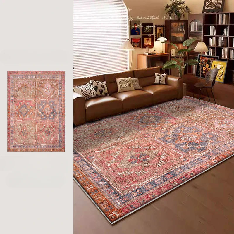 American Retro Style Carpets for Living Room Plush Carpet