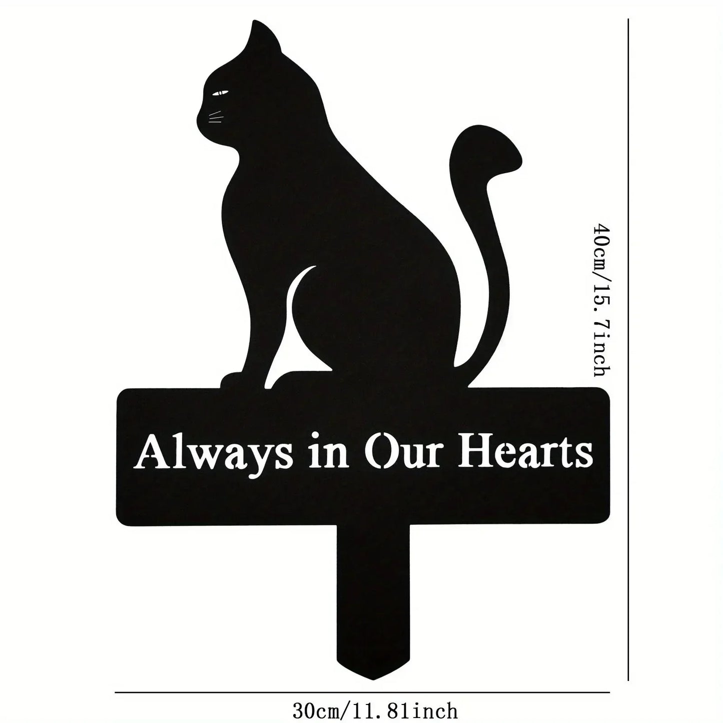 Exclusive Cute Cat Garden Decorative Silhouette -Perfect Outdoor Statues for Garden