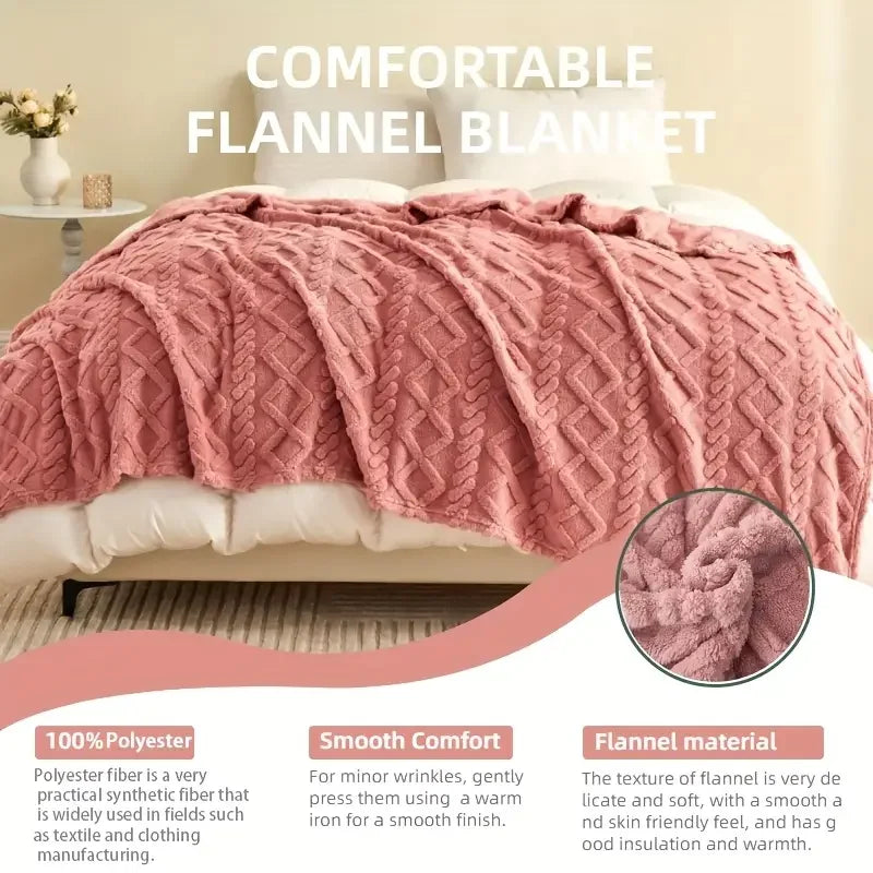 ltra-Soft 3D Plush 1pc Luxurious Fleece Blanket
