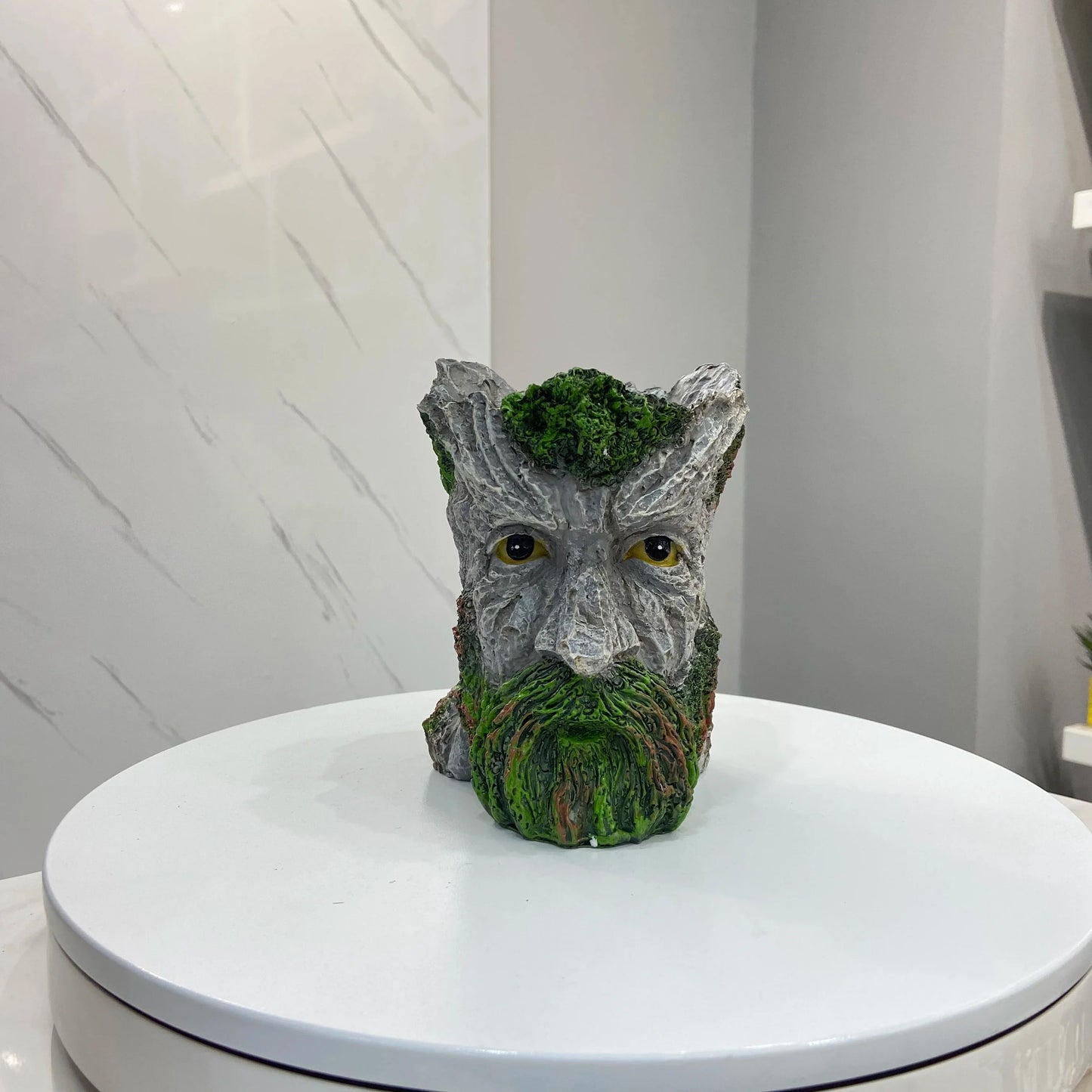 1Pc, Creative and Funny Expression Book Tree Stump Old Man Resin Vase,