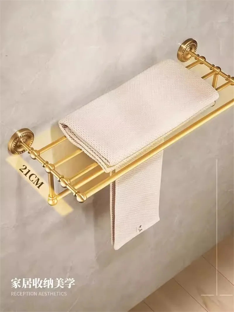 Bathroom Accessories Brass Antique Towel Rack,Paper holder Toilet Brush Holder,Towel Hanger Bath Hardware