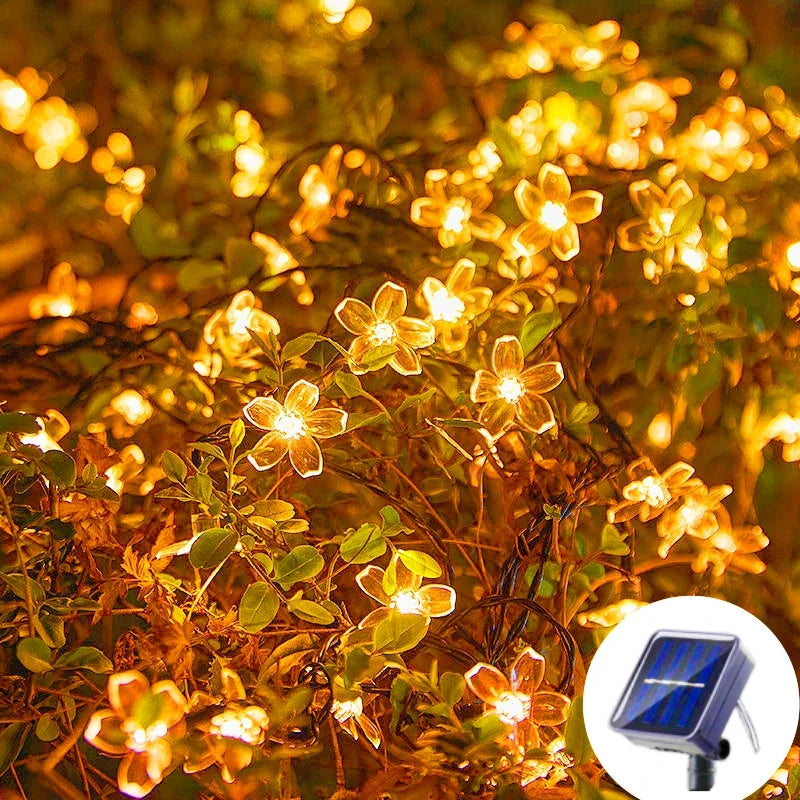 Solar Cherry Garden Blossom Flower Lights