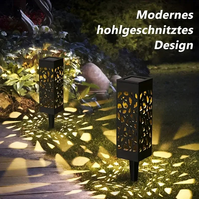 6PCS Solar Powered LED Garden Stake Lights