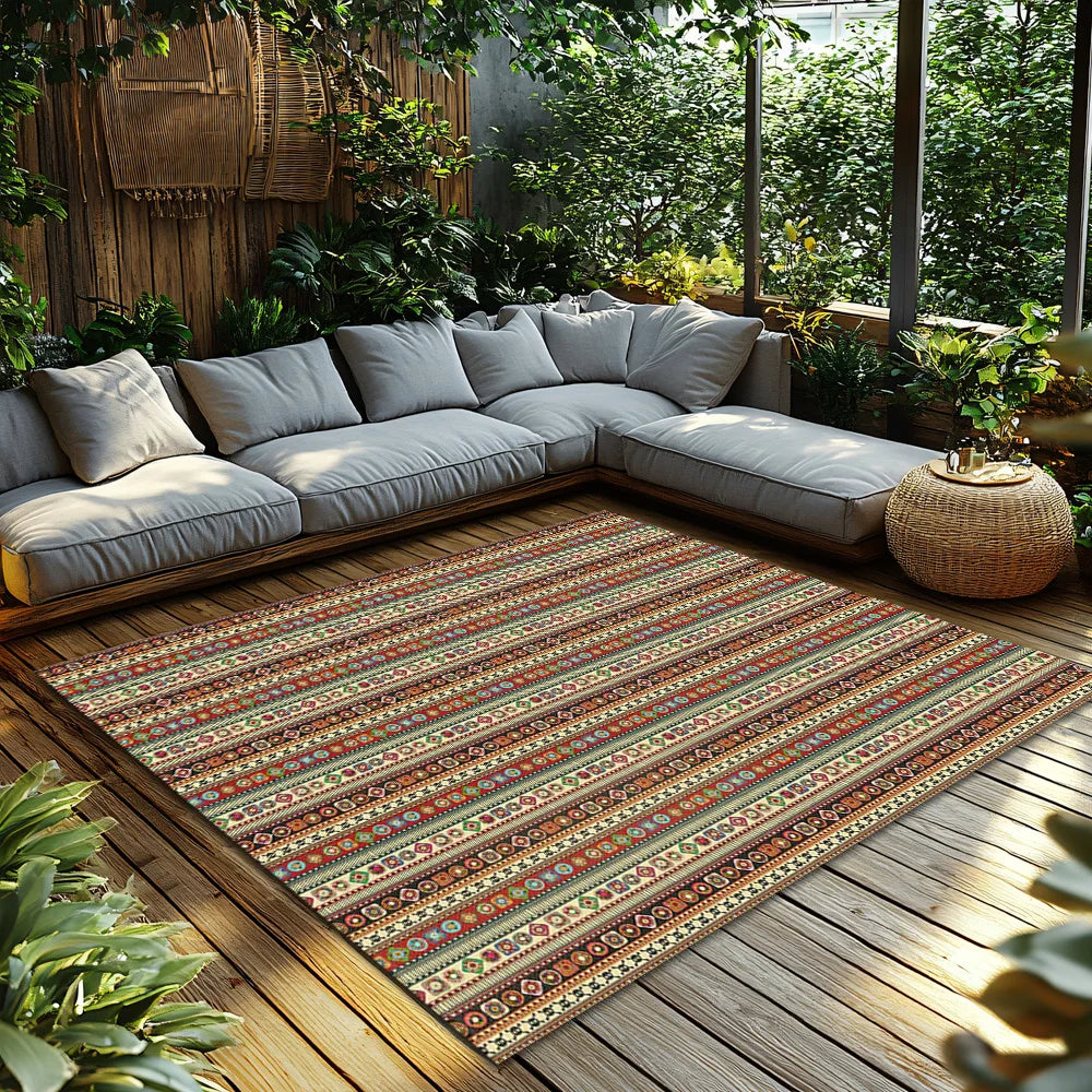 Vintage Persian Area Rug Bohemian Carpet