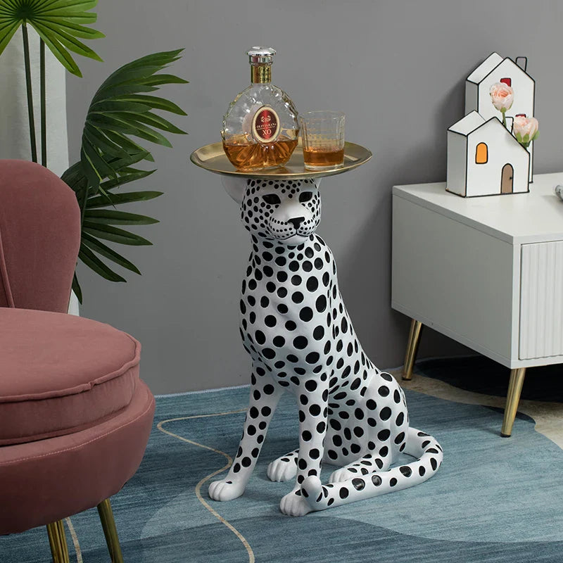 Creative Coffee Table Creative Leopard Shape Floor Ornaments