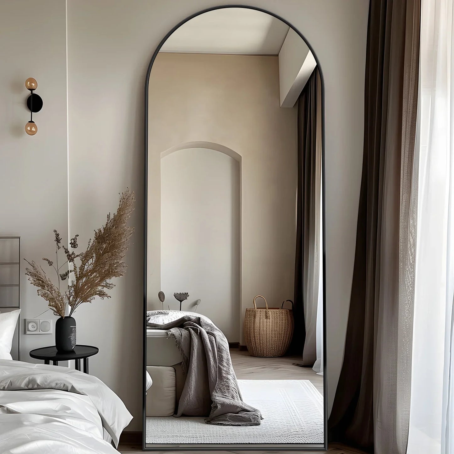 Full Length Mirror, 58"x18"  Rectangular Full Body Mirror with Stand for Bedroom, Living Room, Cloakroom