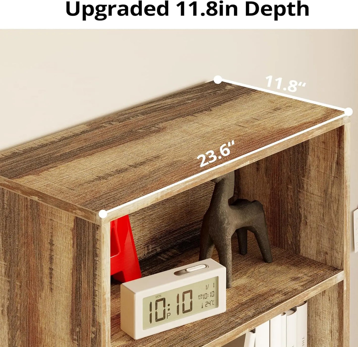 IRONCK Industrial Bookshelves and Bookcases with Doors 11.8 in  5 Shelf  Bookcase