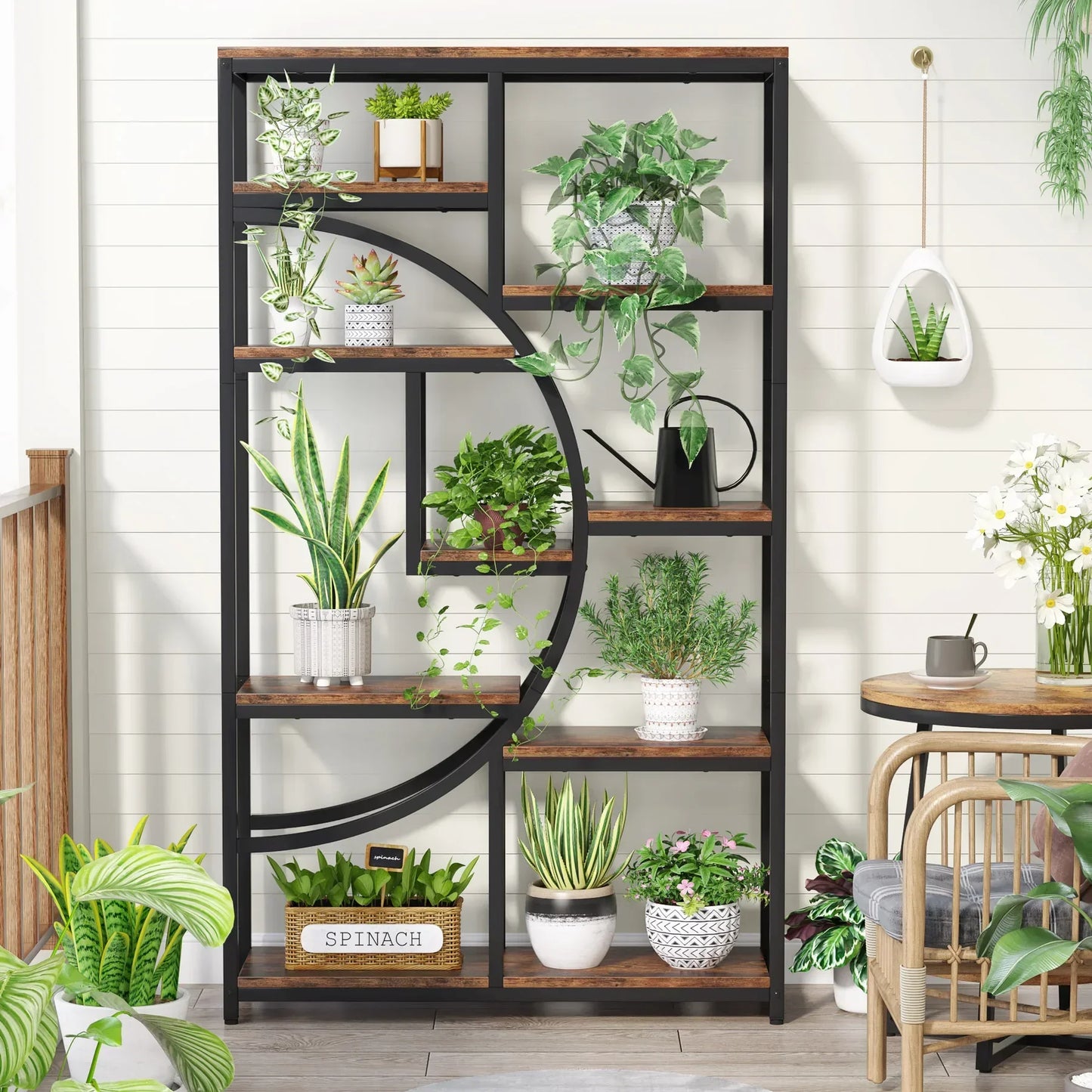 Tribesigns Bookshelf Industrial 5 Tier Etagere Bookcase,