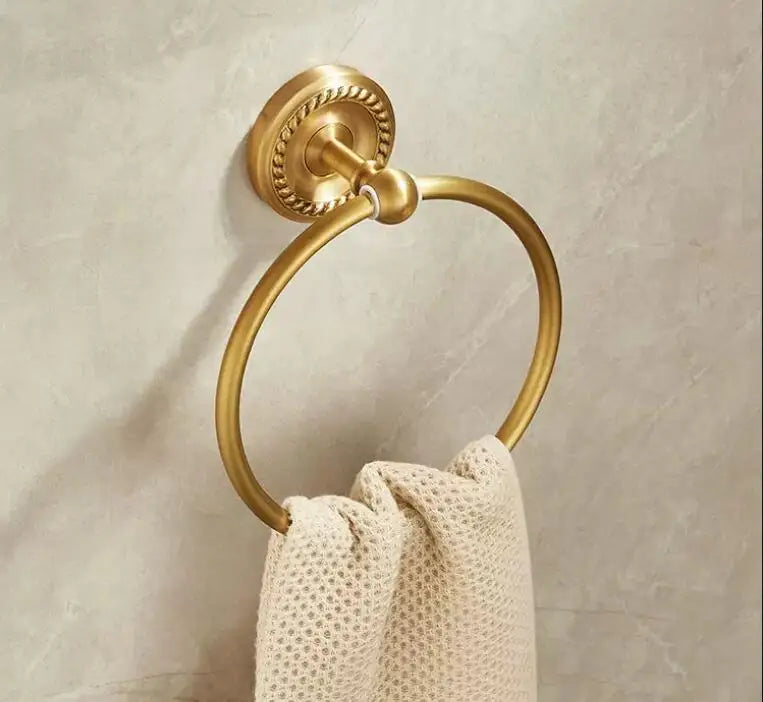 Bathroom Accessories Brass Antique Towel Rack,Paper holder Toilet Brush Holder,Towel Hanger Bath Hardware