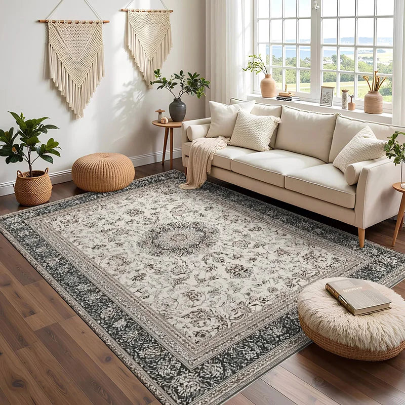 RAKKS Retro Style Rugs for Bedroom Large Area Living Room Decoration