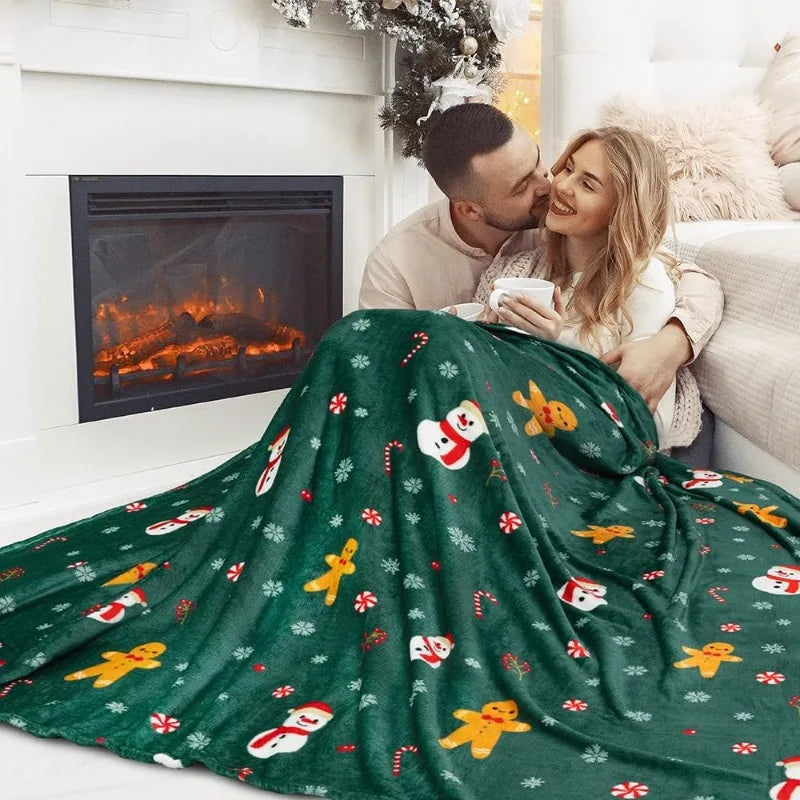 Christmas Gingerbread Throw Blanket