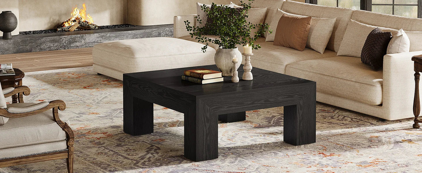 Tribesigns 39.4-Inch Square Coffee Table for Living Room, Farmhouse