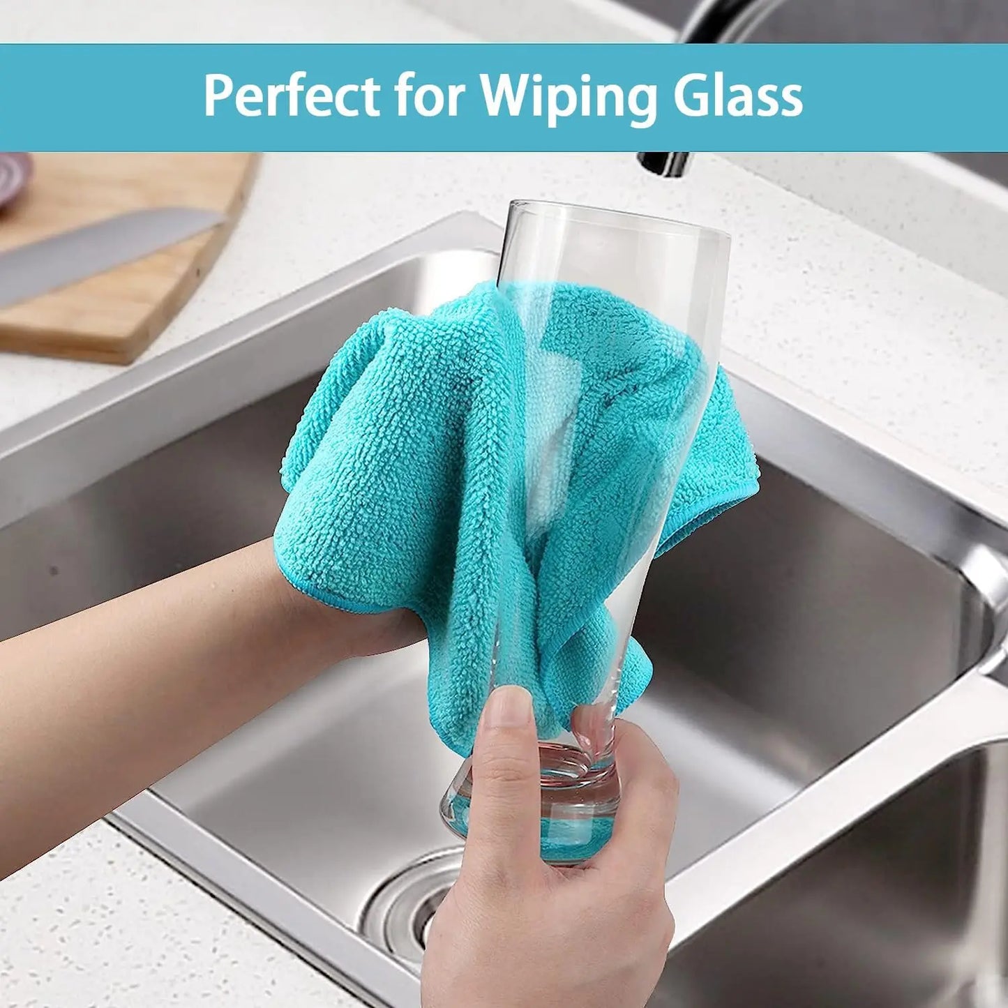 Microfiber Cleaning Cloth 12 Pack Cleaning Towels with 4 Color Assorted 11.5"X11.5"