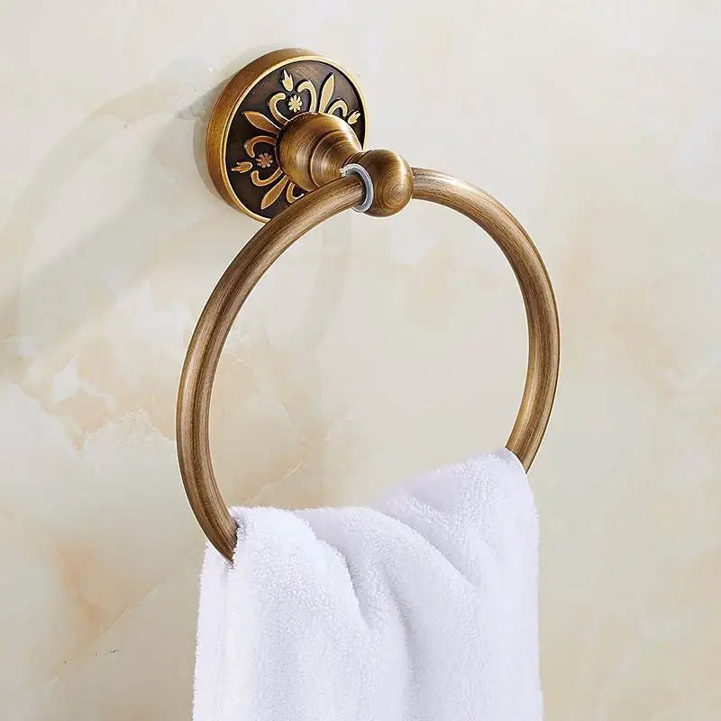 Tuqiu Antique Bathroom Hardware Towel Rack,Paper holder Toilet Brush Holder,hooks