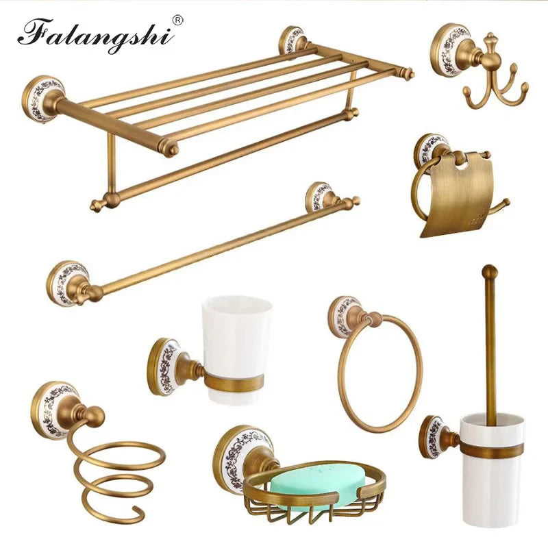Porcelain Base Bathroom Hardware Set