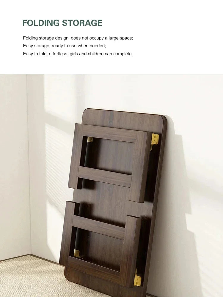 Solid Wood Folding Coffee Table Japanese Tatami Style