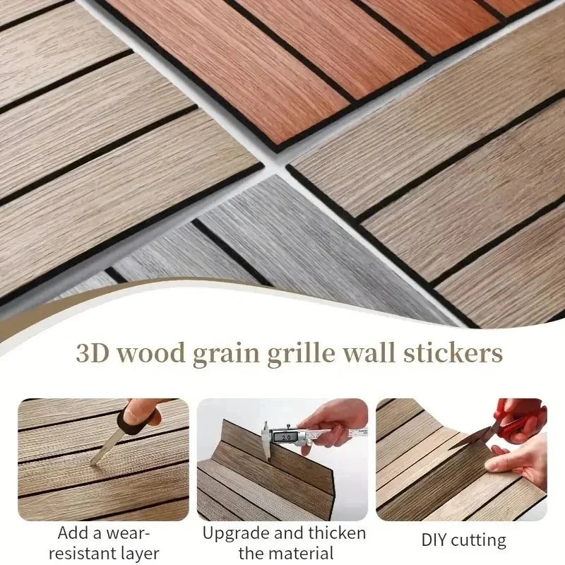 Faux Wood Grain  for Home Decor Peel and Stick Wall Panels