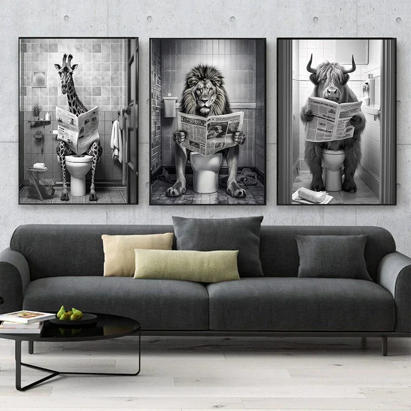 Funny Bathroom   Modern Wall Art