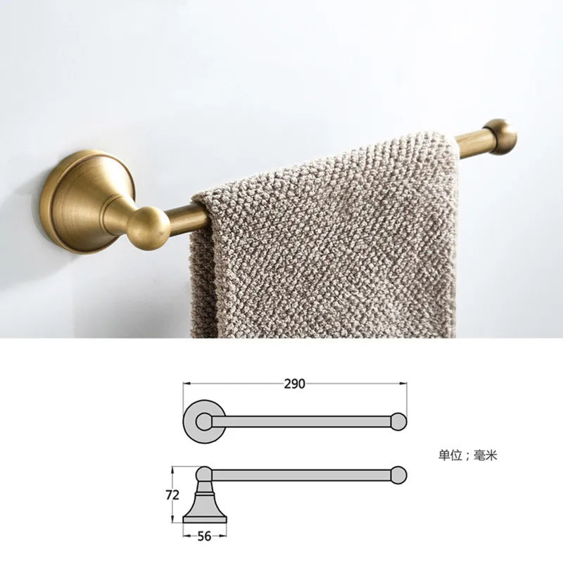Bathroom Accessories Antique Brass Wall Mounted Toilet Paper Holder Towel Ring Robe Coat Hook