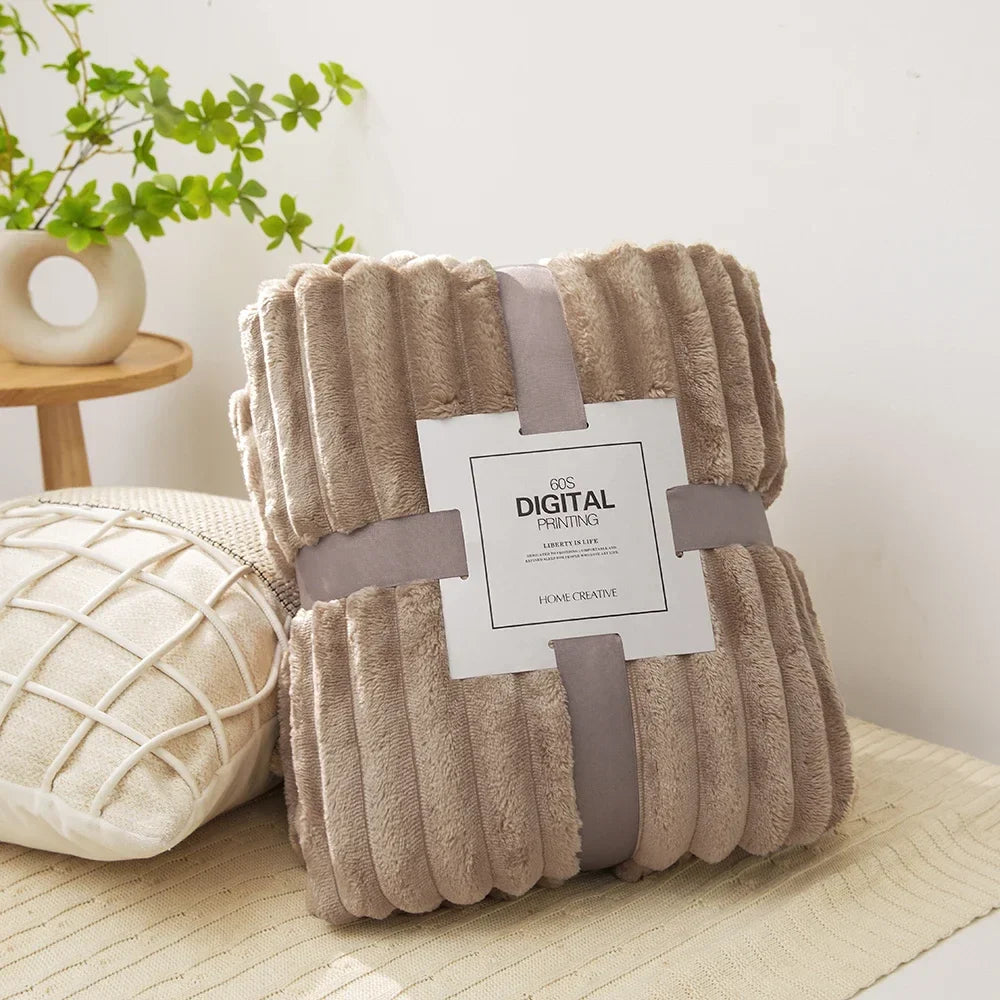 1pc Fluffy Coral Velvet Blanket