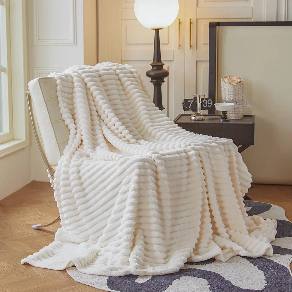1pc Fluffy Coral Velvet Blanket