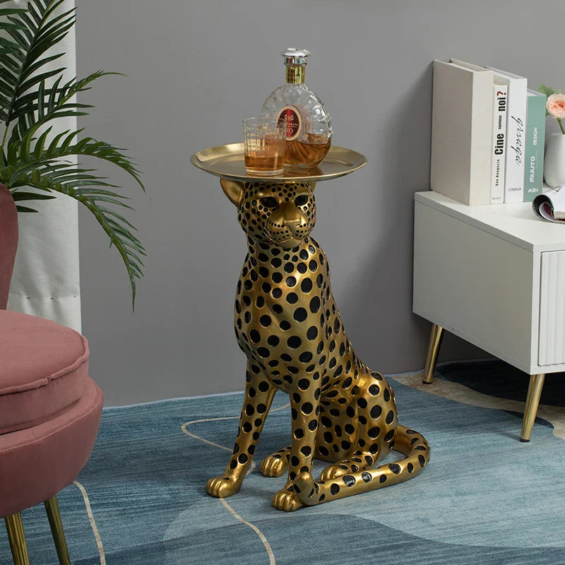 Creative Coffee Table Creative Leopard Shape Floor Ornaments