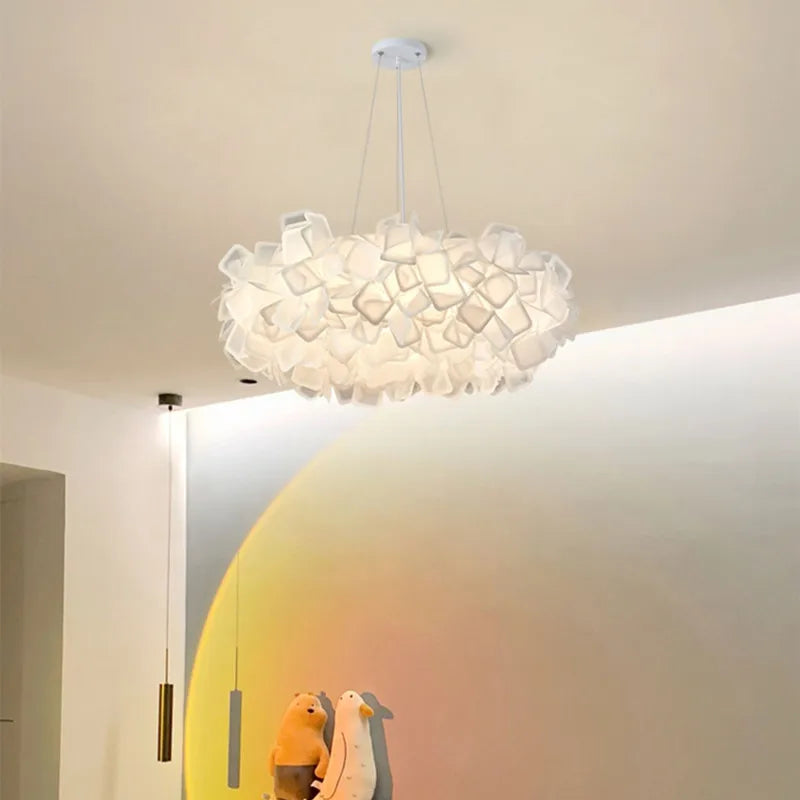 Exquisite Leaves Dimmable LED Ceiling Lights White Remote Control