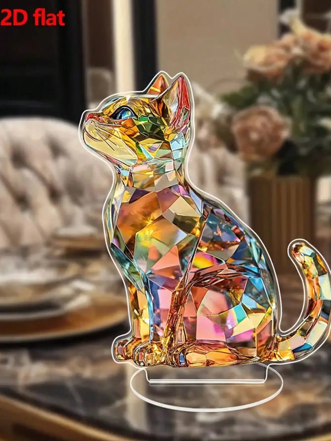 Elegant exotic cat table decoration sculptures,, classic decorations。