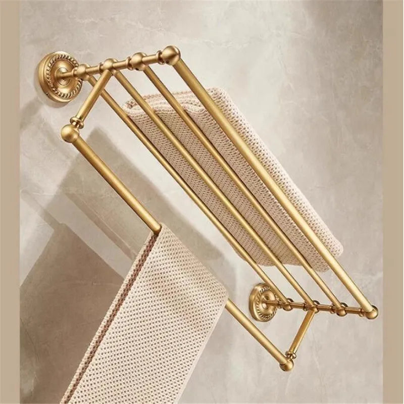 Bathroom Accessories Brass Antique Towel Rack,Paper holder Toilet Brush Holder,Towel Hanger Bath Hardware