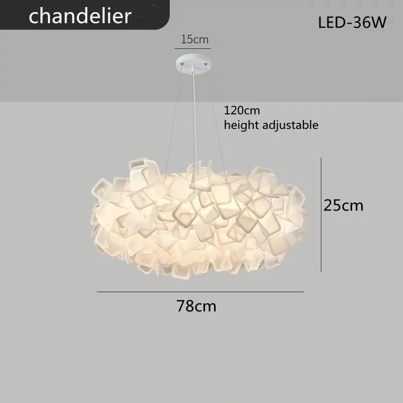 Exquisite Leaves Dimmable LED Ceiling Lights White Remote Control