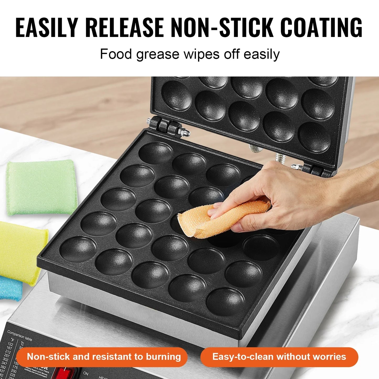 SucceBuy Electric Waffle Maker 25PCS Mini Dutch Pancake Maker Kitchen Home Appliance