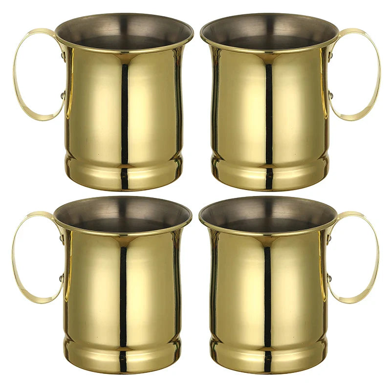 4PCS 550ml 18 Ounces Hammered Copper Plated  Moscow Mule Mug