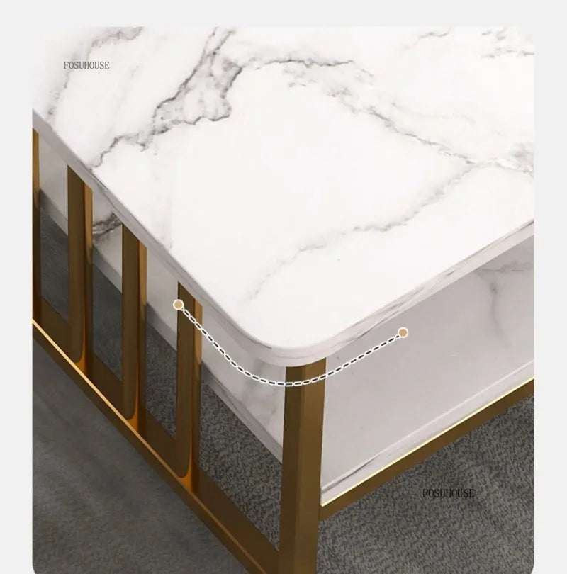 Italian Coffee Table Minimalist Square Nordic Tea  Table Living Room Furniture