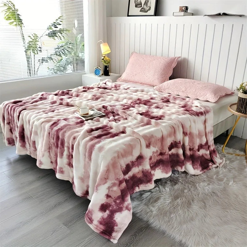 Throw Blanket Ultra-Soft Faux Rabbit Fur