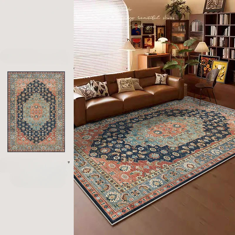 American Retro Style Carpets for Living Room Plush Carpet
