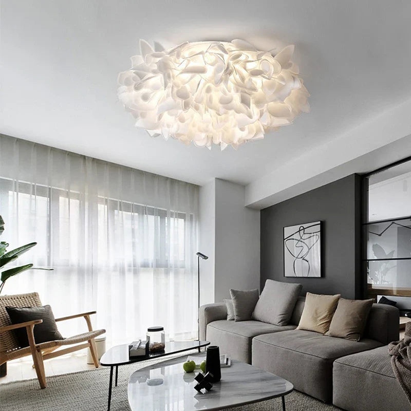Exquisite Leaves Dimmable LED Ceiling Lights White Remote Control