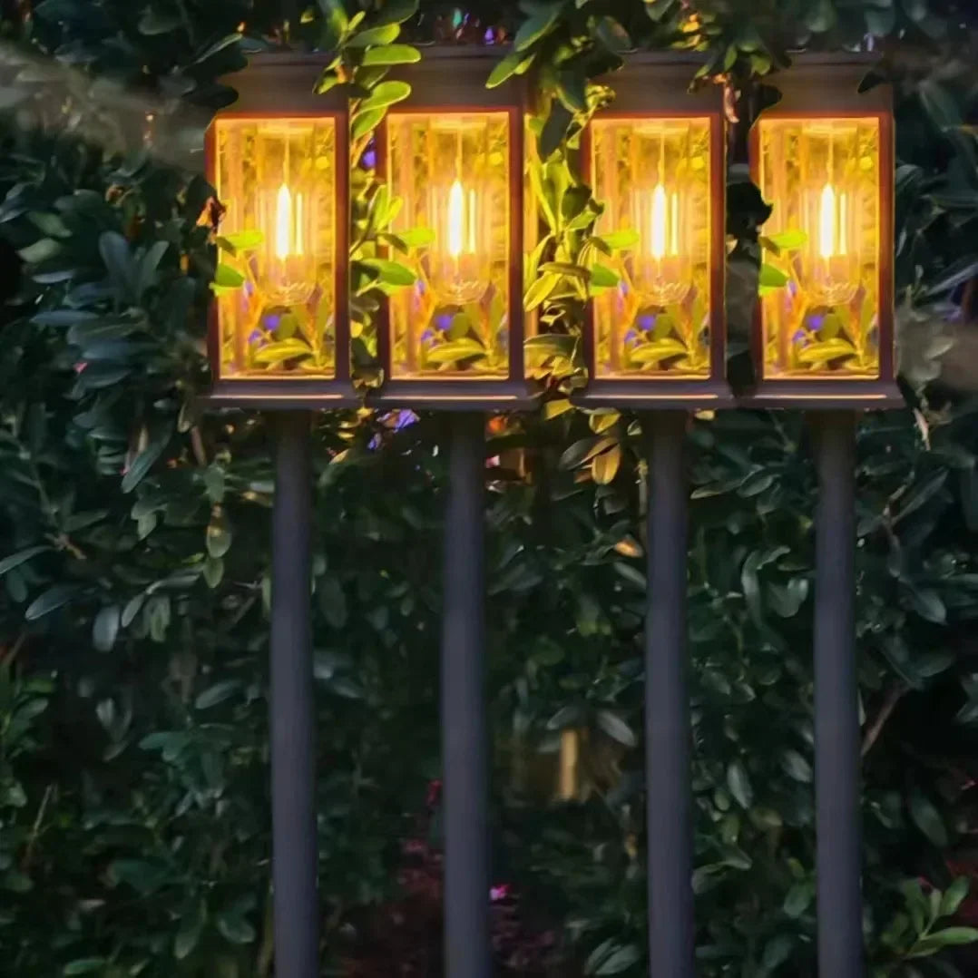 Waterproof LED Solar Lights for Garden Yard Driveway -  Outdoor Landscape Lighting Auto On/Off
