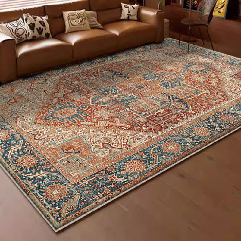 American Retro Style Carpets for Living Room Plush Carpet