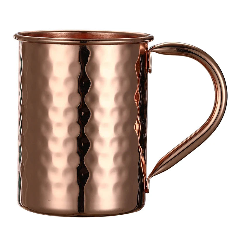 4PCS 550ml 18 Ounces Hammered Copper Plated  Moscow Mule Mug