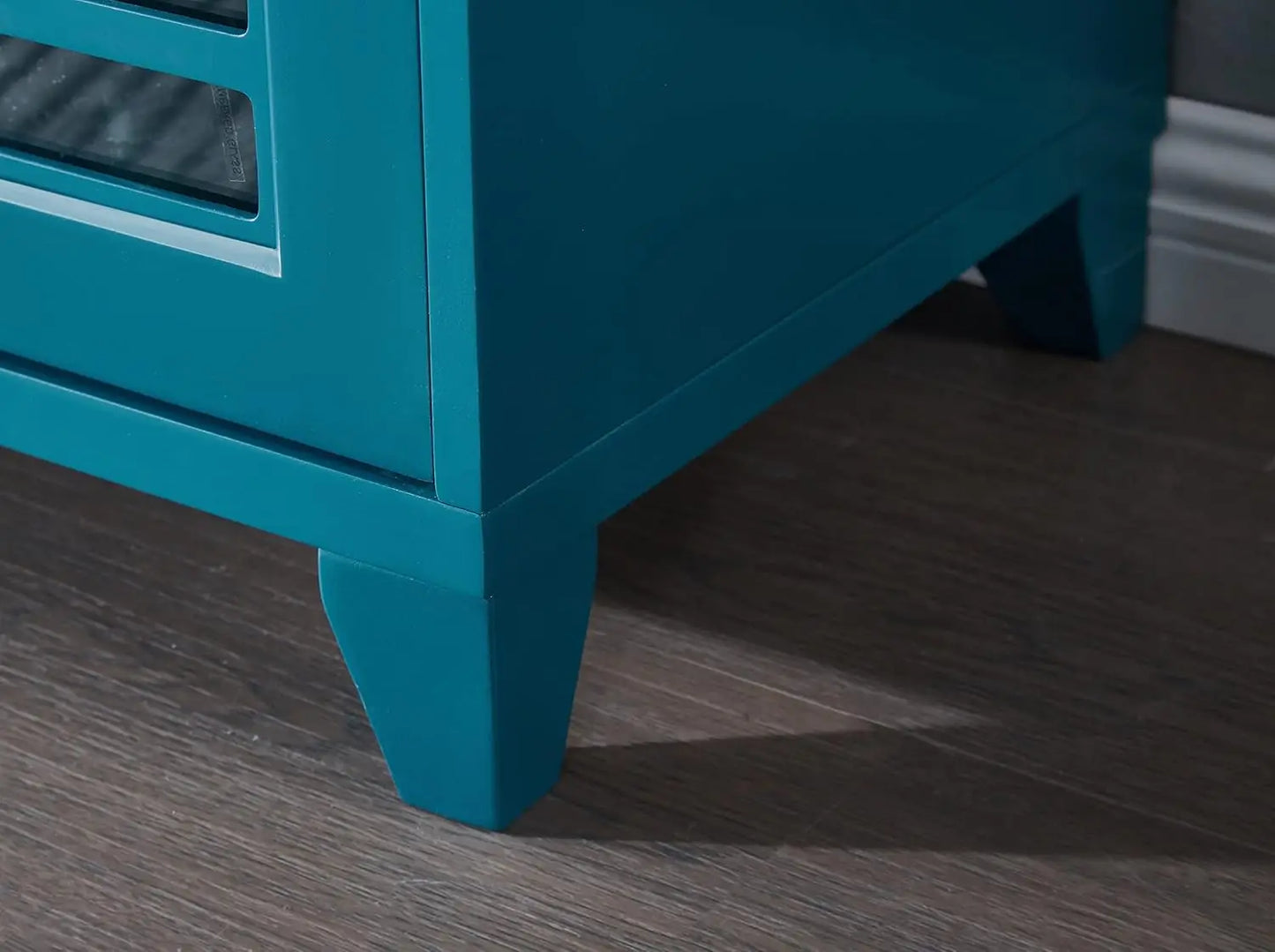 60”W Blue Console Table  Wood Sideboard with Adjustable Shelves and Doors,
