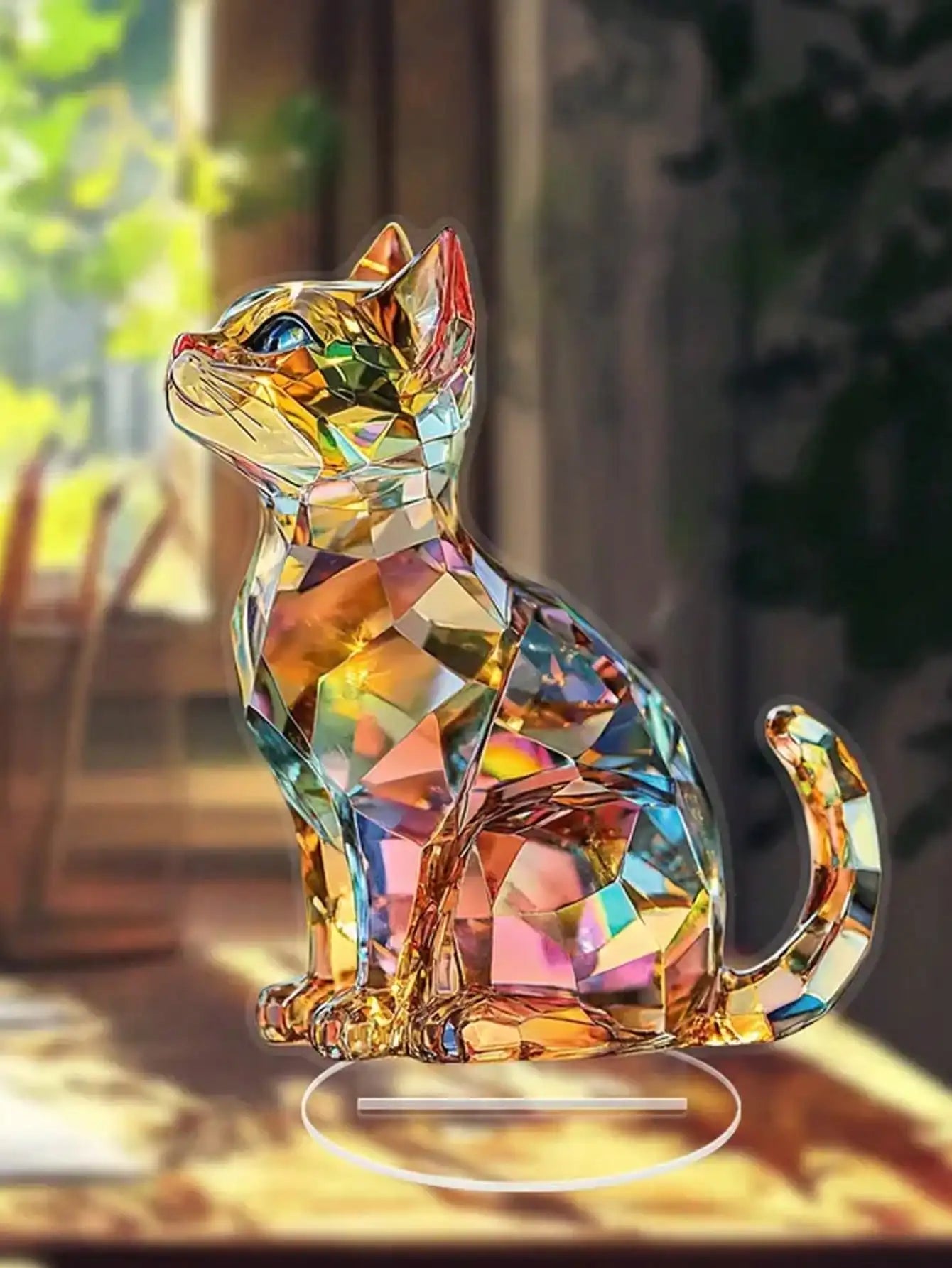 Elegant exotic cat table decoration sculptures,, classic decorations。